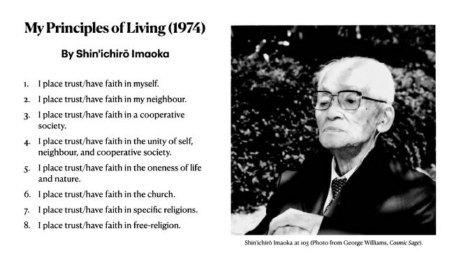 Shin’ichirō Imaoka’s principles of living