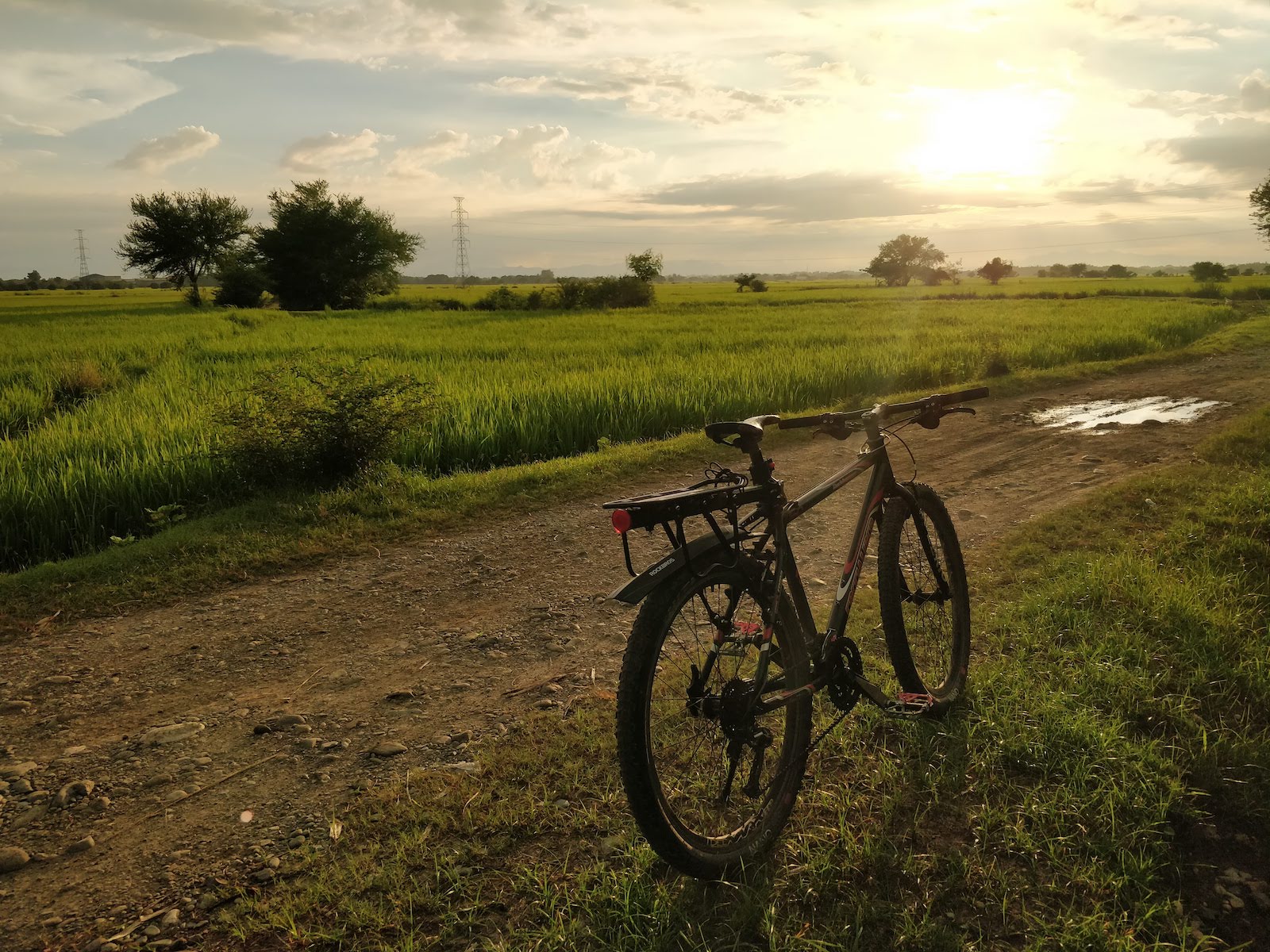 Bike and sunset in Santa Maria