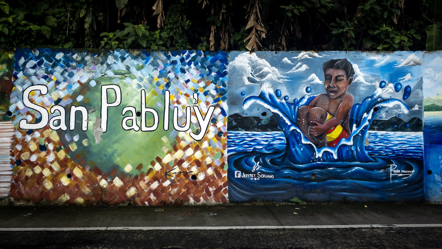 A mural at the Sampaloc lake baywalk
