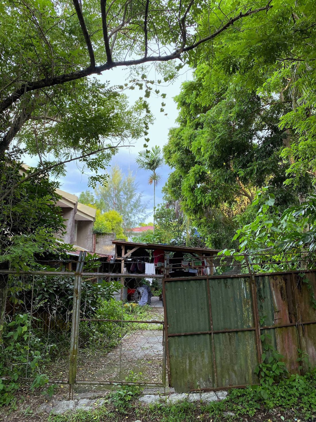 A gate that has seen years Stained gate