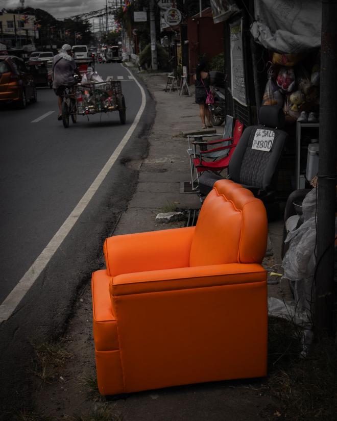 The orange chair