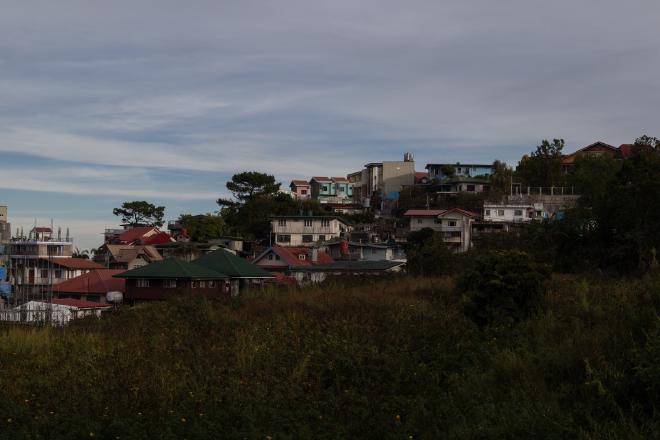 Houses over a hill