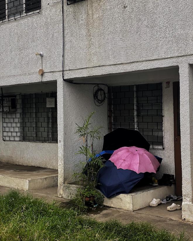 Umbrellas outside